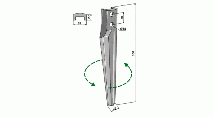 Hřeb levý Eberhardt