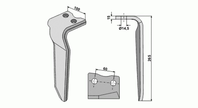 Hřeb Howard levý 182937