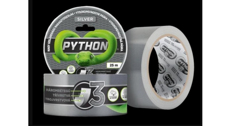 Vysokopevnostní páska PYTHON - 25 M Stříbrná