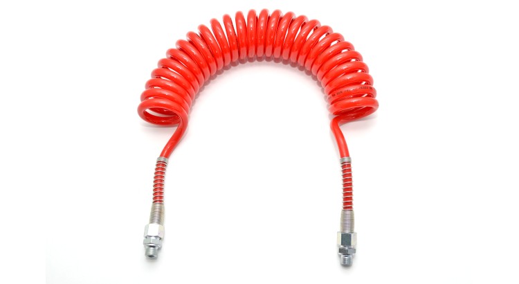 Hadice spirálová vzduchová červená,M16X1,5