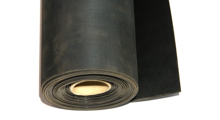 Podlahovina pryžová rýhovaná