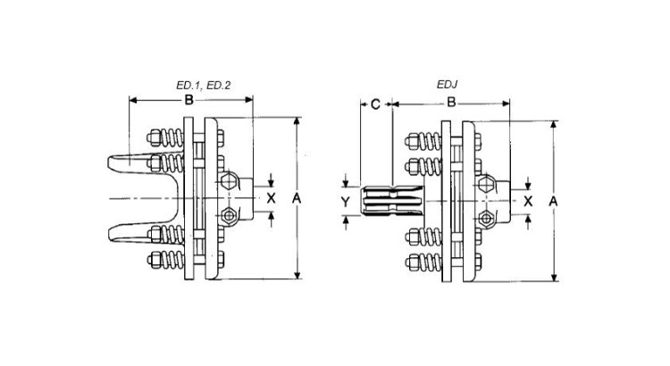 La Magdalena 90-04 Spojka třecí ED.1 900 Nm 1 3/8" Z=6