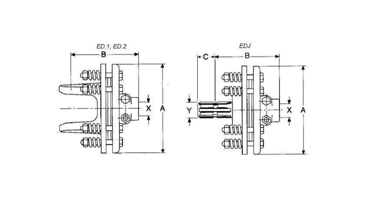 La Magdalena 90-07 Spojka třecí ED.1 900 Nm 1 3/8" Z=6