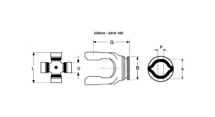 Vidlice vnitřní profil 80