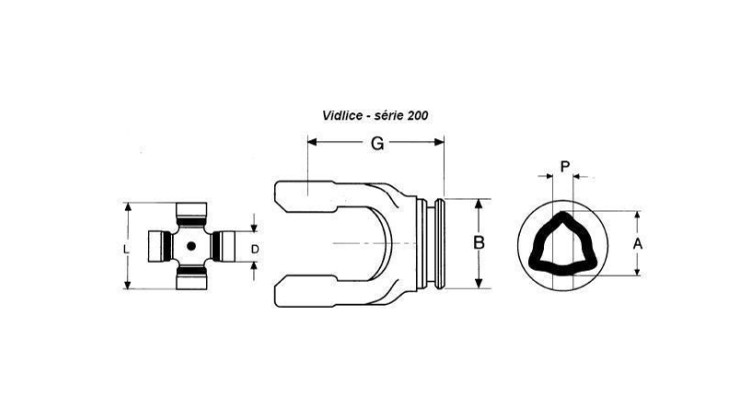 Vidlice vnitřní, profil 010