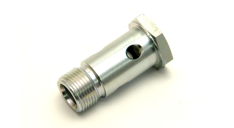 Šroub průtokový M16x1,5  otvor 11 mm