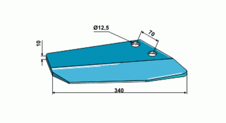 Čepel křídlová pravá