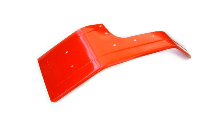 67457007 Blatník levý plechový vykrojený - lakovaný červený komaxit