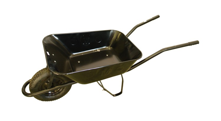 Kolečko stavební  80 l naf. kolo, čer. korba