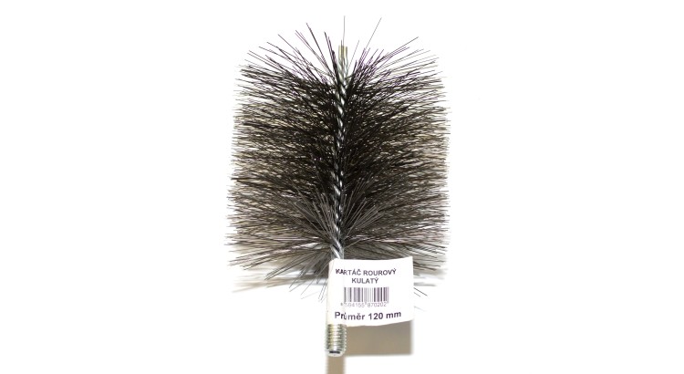 Kartáč ocelový 120 mm na kotle z M12