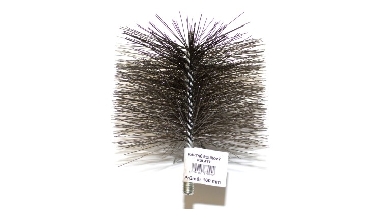 Kartáč ocelový 160 mm na kotle z M12