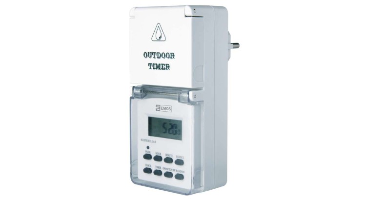Emos P5507 Časovač - digitální spínací zásuvka venkovní IP44