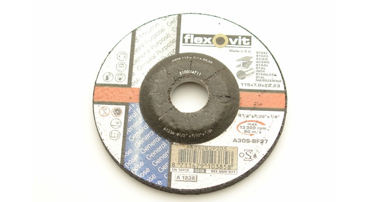 Flexovit A1236 Kotouč 115x7,0x22 S metal GP brusný A1236