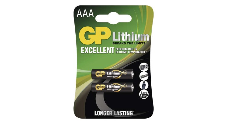 GP lithiová HR03 Baterie (AAA) 2 ks v blistru