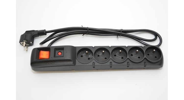 Emos P53871 Přepěťová ochrana 5 zásuvek 1,5 m + vypínač