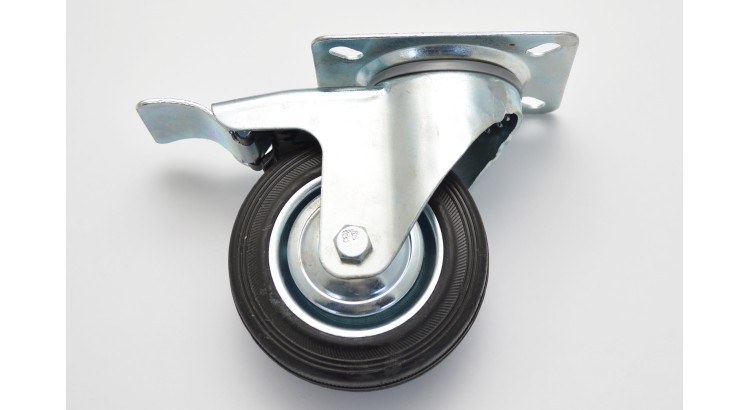 Kolo s natáčecí vidlicí a brzdou B 100 mm