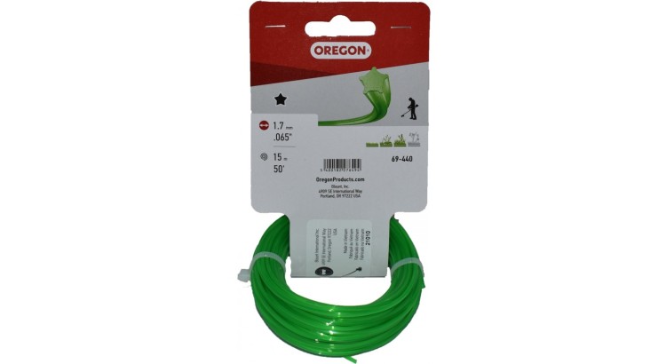 OREGON 69-440V Žací struna GREEN 1,7mm x 15m Hvězda