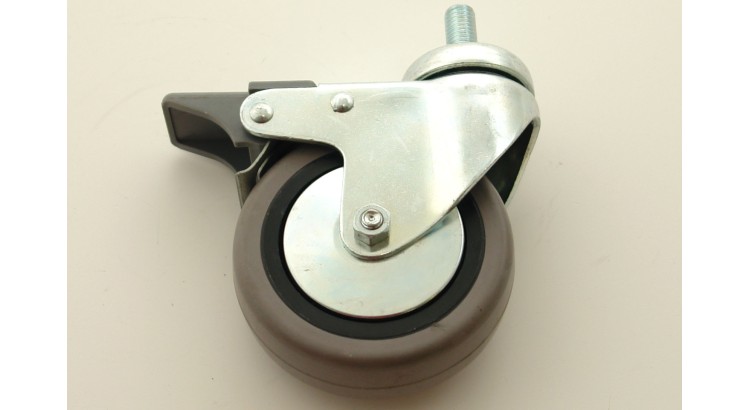 Kolo otočné EGA 80/VLDP s brzdou M10x25 šedá guma