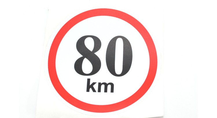 Samolepka 80 km/hod. 15 cm