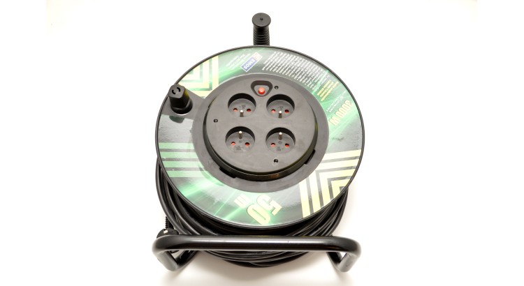 Emos P19450P Prodlužovák naviják 50 m z4 pevný střed