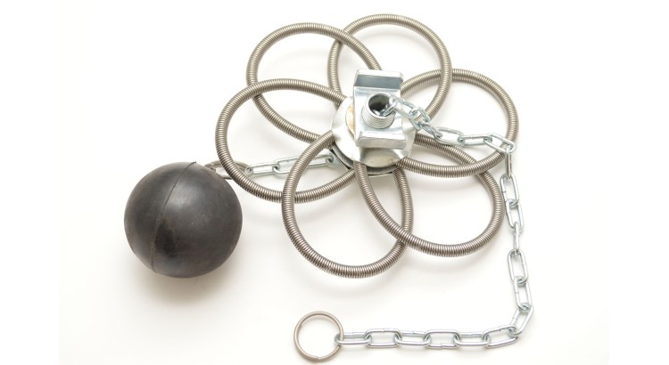 Strojek kominický provlékací s nerezovými pružinami