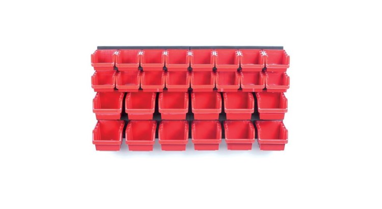 Panel závěsný s 28 boxy na nářadí 800x165x400mm