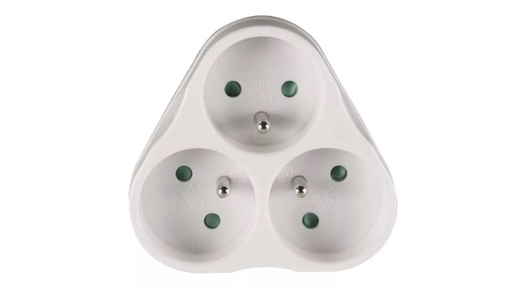 Emos P0026 Zásuvka rozbočovací 3x kulatá, bílá