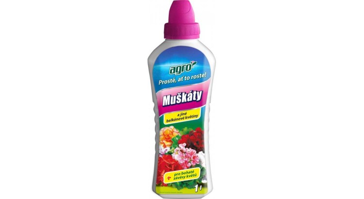 Agro Kapalné hnojivo pro Muškáty a jiné balkónové květiny 1L