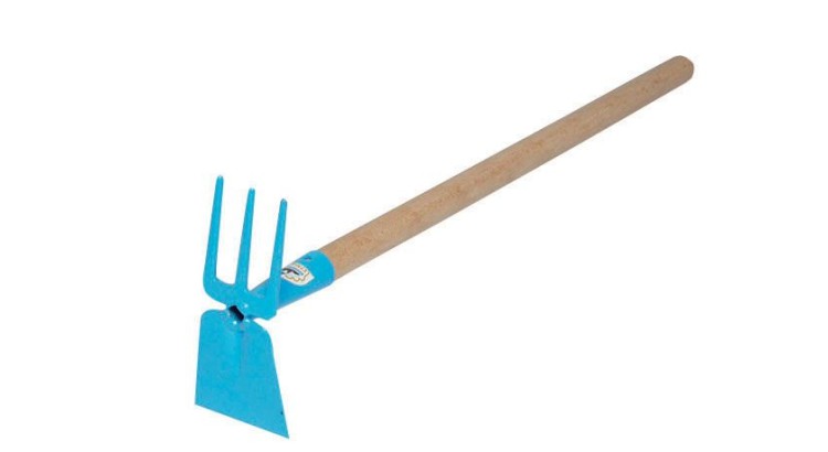 Okopávačka 3 hroty s ostřím a s násadou