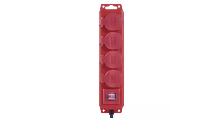 Emos P14151 Prodlužovací kabel gumový – 4 zásuvky, 5m, 1,5mm2, IP44