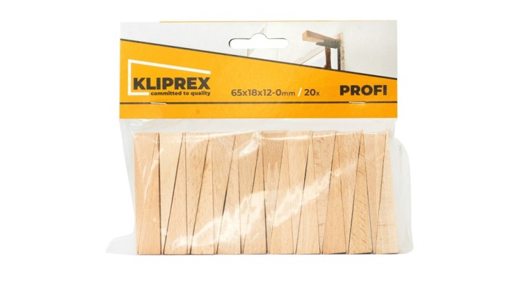 Klínky dřevěné BK 20ks/65x18x12-0