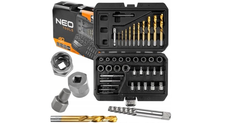 NEO TOOLS 11-923 Sada na zalomené šrouby 40ks