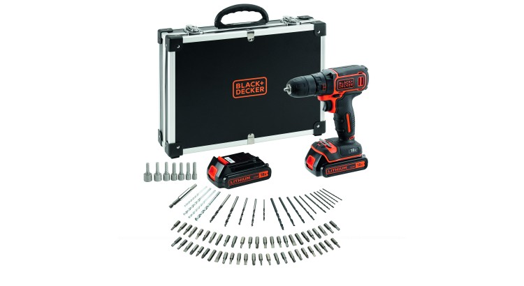 BLACK&DECKER BDCDC18BAFC Akuvrtačka s 80ks příslušenství