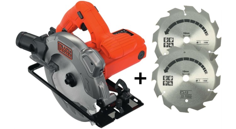 BLACK&DECKER CS1250LA Kotoučová pila 1250W + 2x kotouč