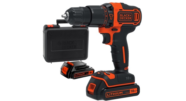 BLACK&DECKER BDCHD18KB Akuvrtačka příklepová 18V 2xLi-Ion 1,5 Ah