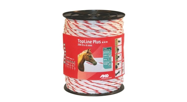 Top-line Plus 449532 Lanko 6mm 200m bílo-červené