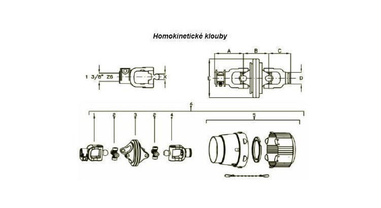 La Magdalena 651-653 Homokinetický kloub