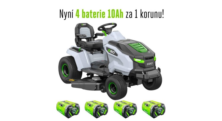 EGO TR4201E AKU traktor zahradní