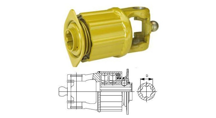 GKN Walterscheid 1364628 / 364628 / 55.204.03 Spojka K34B, W 2300, 1200 Nm