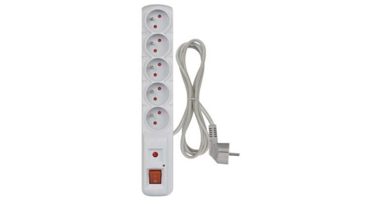 EMOS P53873 Prodlužovák 5 zás.1,5 m přepěťová ochrana