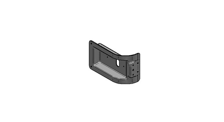 Kryt osvětlení zakřivený pro zadní čelo ASW 342x230mm