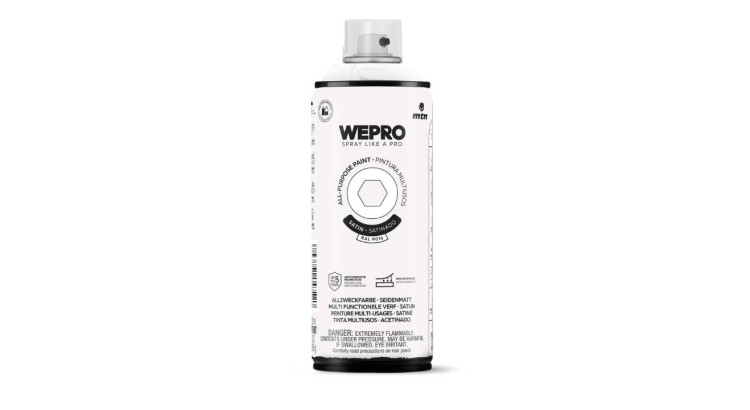 WEPRO WE-EX014WP9016S Sprej barva bílá Satin RAL9016 400ml