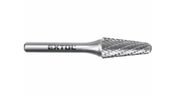 Extol Fréza karbidová, konická 14° zakulacená, pr.12x28mm/stopka 6mm,sek střední