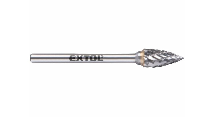 EXTOL 8703863 Fréza karbidová, ostrý oblouk, pr.6x13mm, pr.stopky 3mm