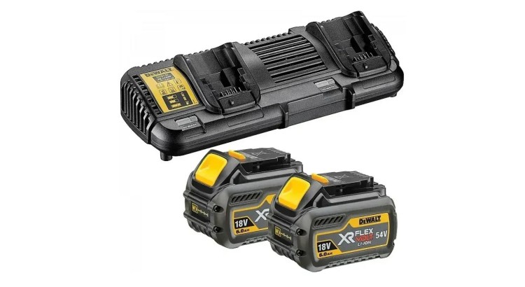 DEWALT DCB132T2 Dvojitá nabíječka s akumulátory 2x 6,0Ah Li-ion FLEXVOLT 18V/54V