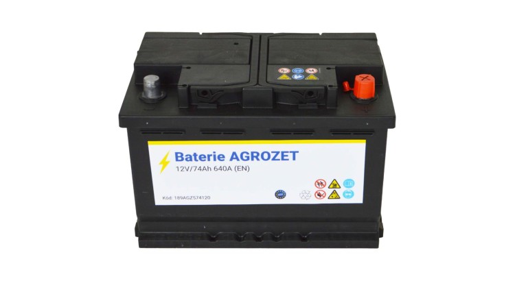 AGROZET Baterie 12V/74Ah (640A EN)