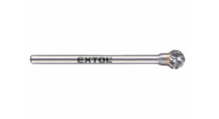 EXTOL 8703833 Fréza karbidová, kulová, pr.6mm, pr.stopky 3mm