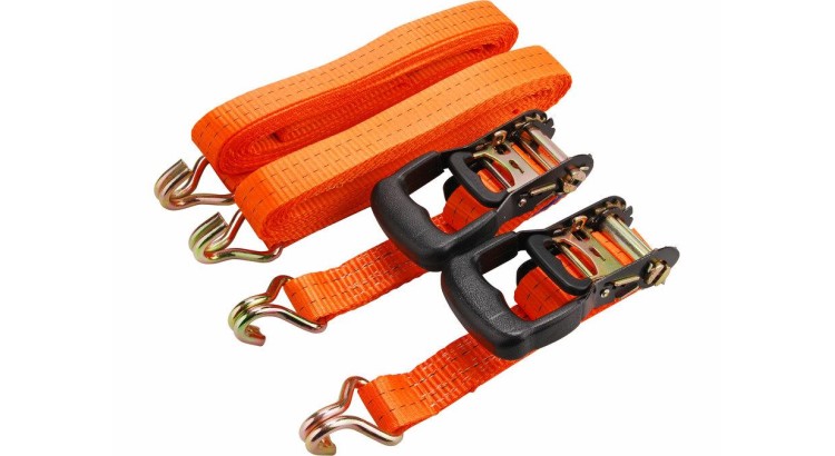 Extol Premium 8861146 Pás upínací ráčnový s háky, 5m x 35mm,sada 2ks,max. 2000kg