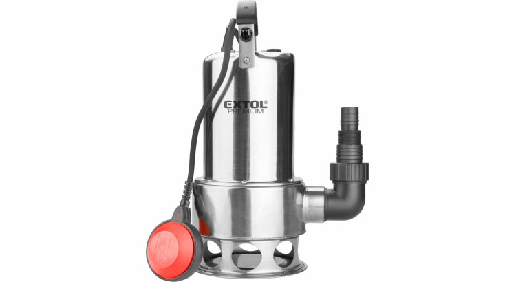 EXTOL 8895016 Čerpadlo ponorné kalové, nerezové tělo, 1100W, 1600l/h, 15m kabel
