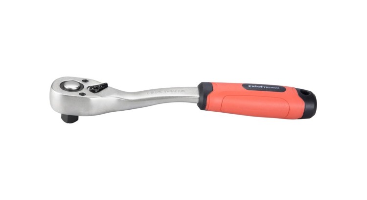 Extol Premium 8816456 Ráčna tvarovaná, 45 zubů, 1/2", L 253mm